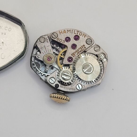 Vintage Hamilton 10k RGP Bezel GF Band Mechanical 17 Jewels Watch - For Parts - Picture 6 of 6